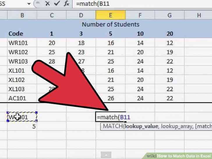 Image intitulée Match de Données dans Excel à l